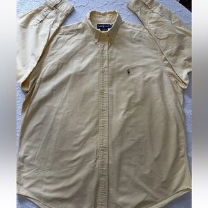 Ralph Lauren Blake Mens XL Casual Yellow Long Sleeve Oxford Preppy Pony Shirt